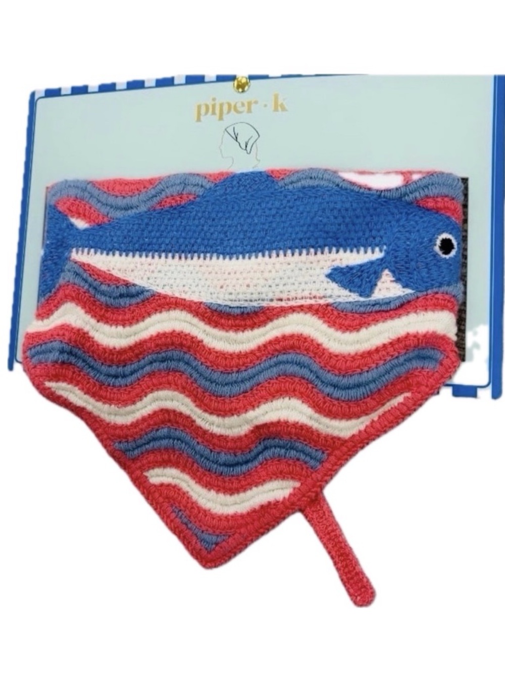 NWT ⚜️🐟⚜️ Piper K Crochet Fish Head Scarf Bandana